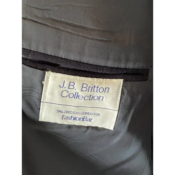 J. B. Britton Collection Navy Camel Hair Blazer Men's 42L Jacket Vintage - Picture 12 of 14